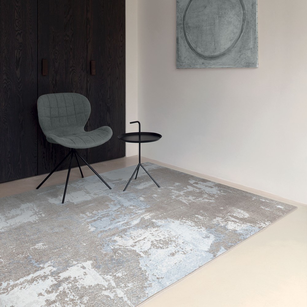 Moda 47123 GC994 Distressed Abstract Rugs in Grey Blue